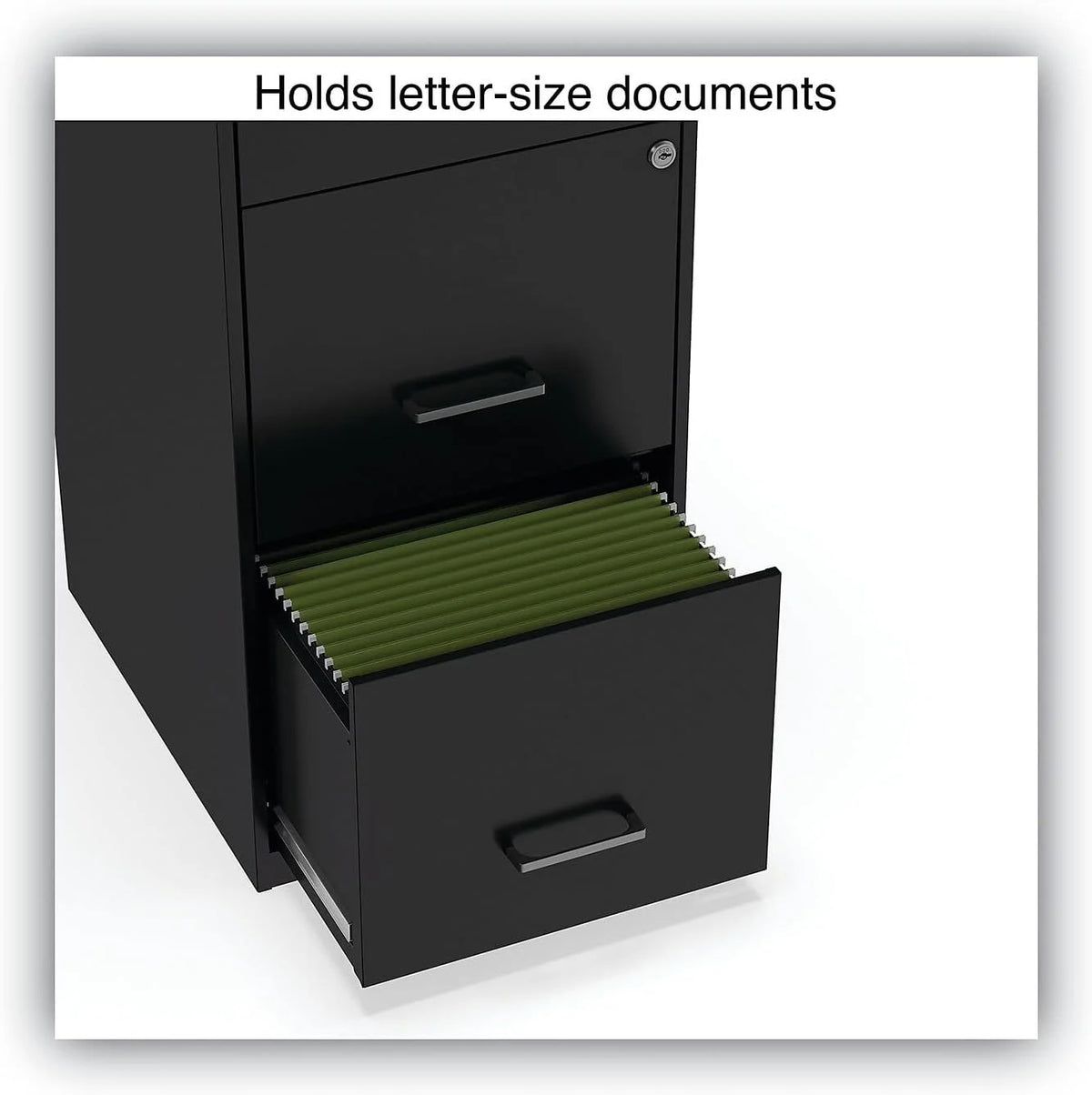 Vertical File Cabinet 3 Drawer Letter Black K784