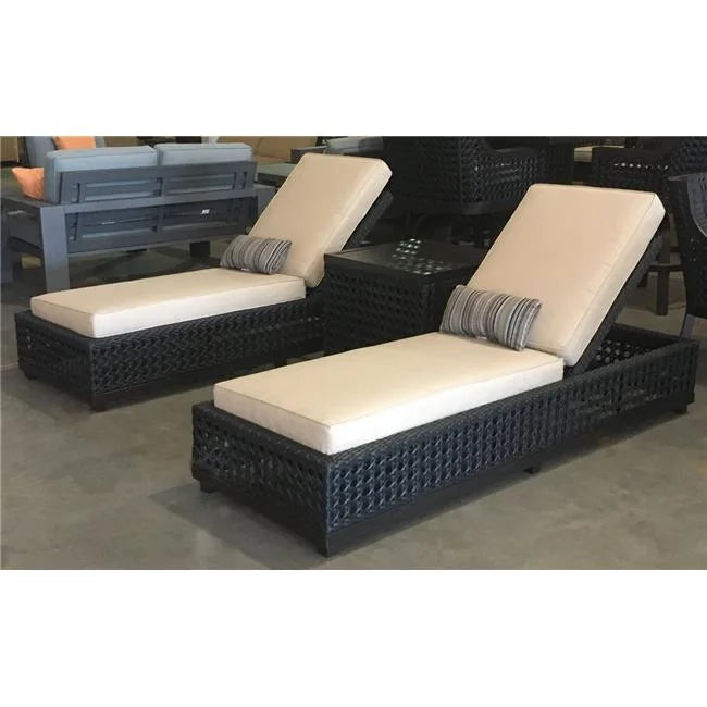 Multicolor Outdoor Chaise & Side Table Set of 3 I233