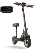 800W Electric Scooter with Removable Seat, 10" Off-road Pneumatic Tires, 330lbs Weight Limit Black Q465944