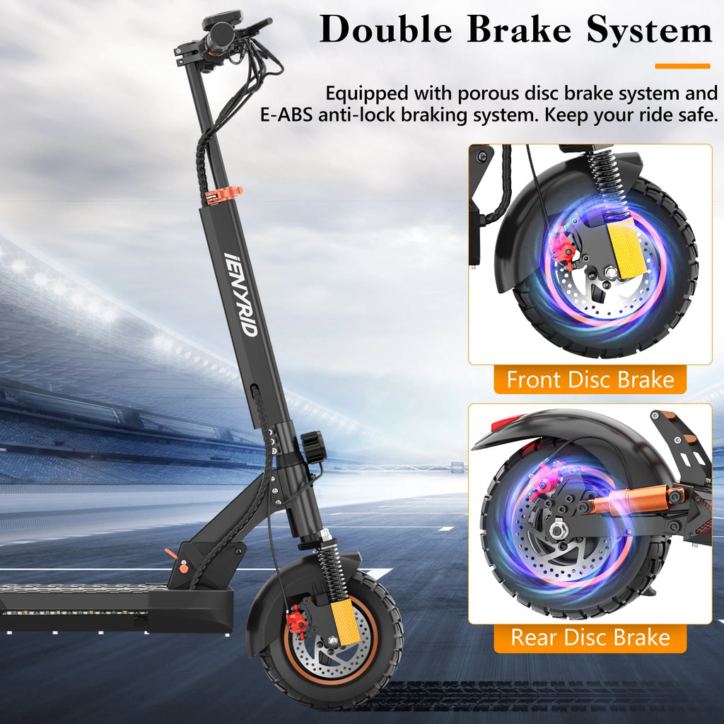 800W Electric Scooter with Removable Seat, 10" Off-road Pneumatic Tires, 330lbs Weight Limit Black Q465944