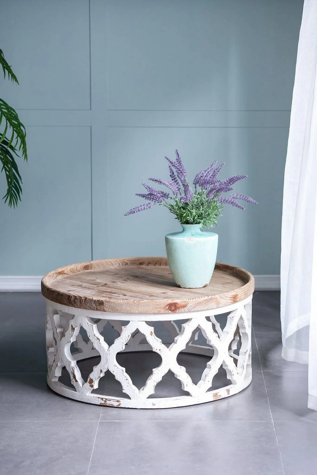 Round White Coffee Table R55332
