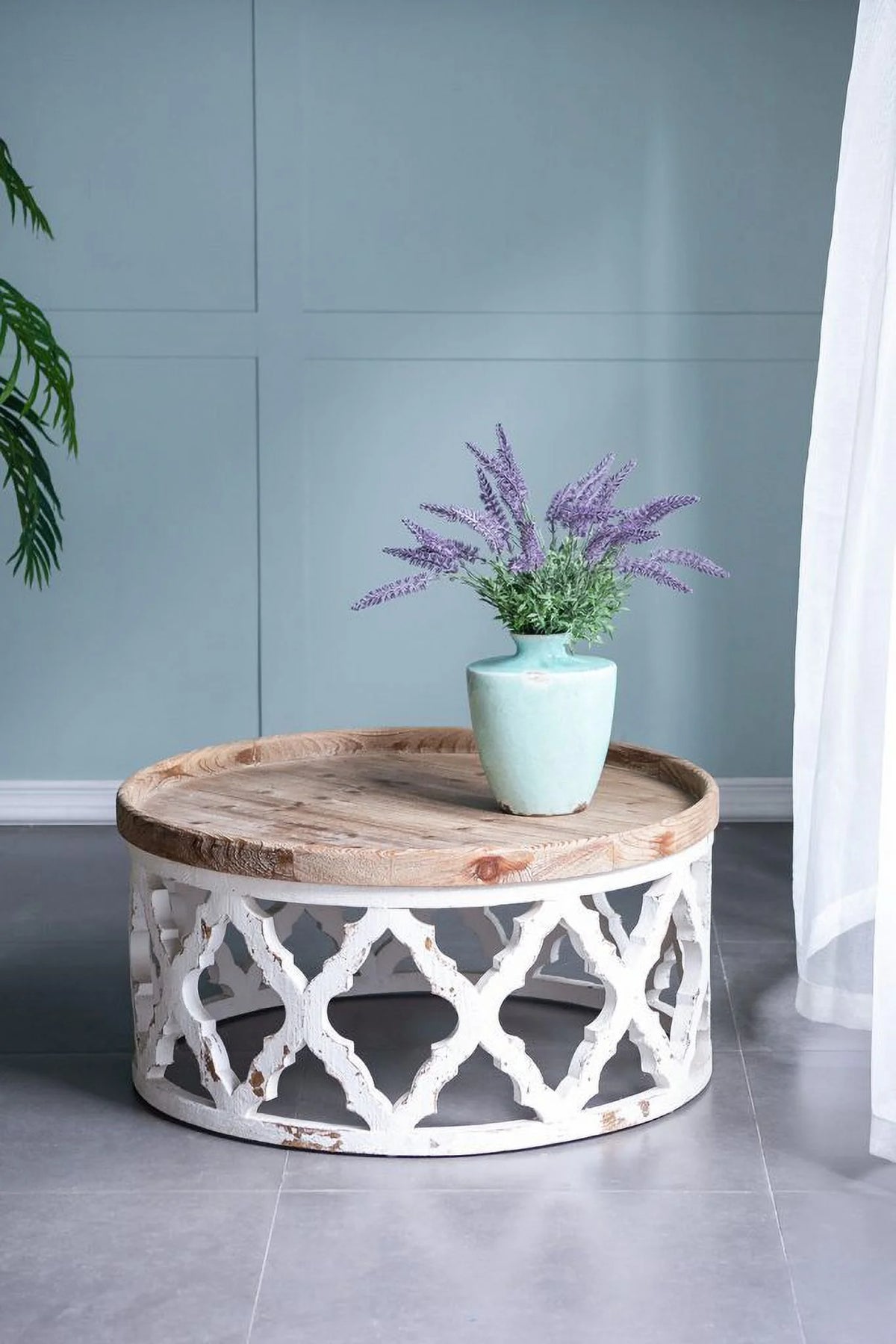 Round White Coffee Table R55332