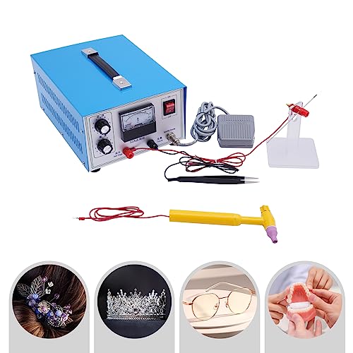 110V Blue Jewelry Welding Machine Spot Welder with Foot Pedal V1616