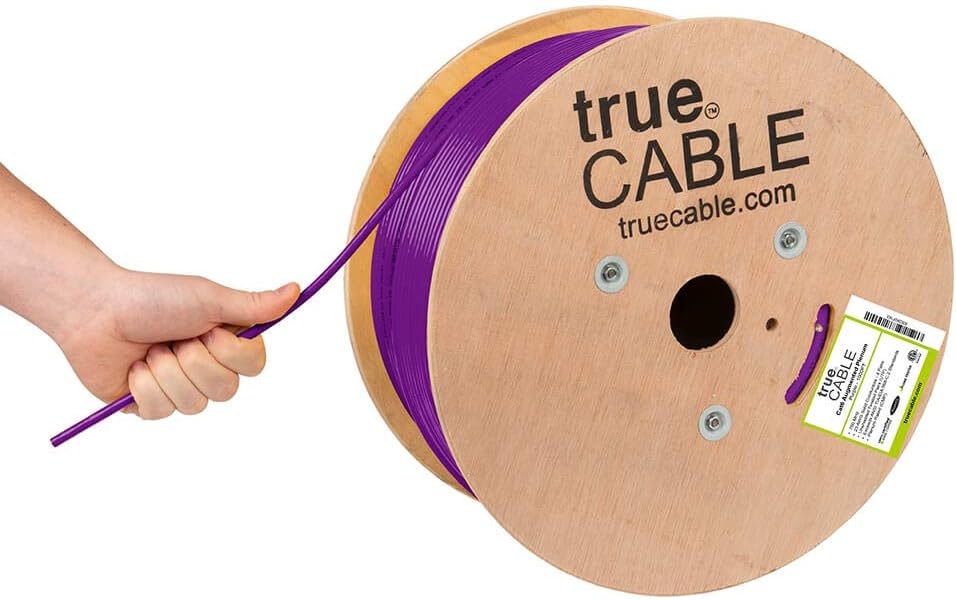 1000ft Black 23AWG 4 Pair Solid Bare Copper Bulk Ethernet Cable R675909