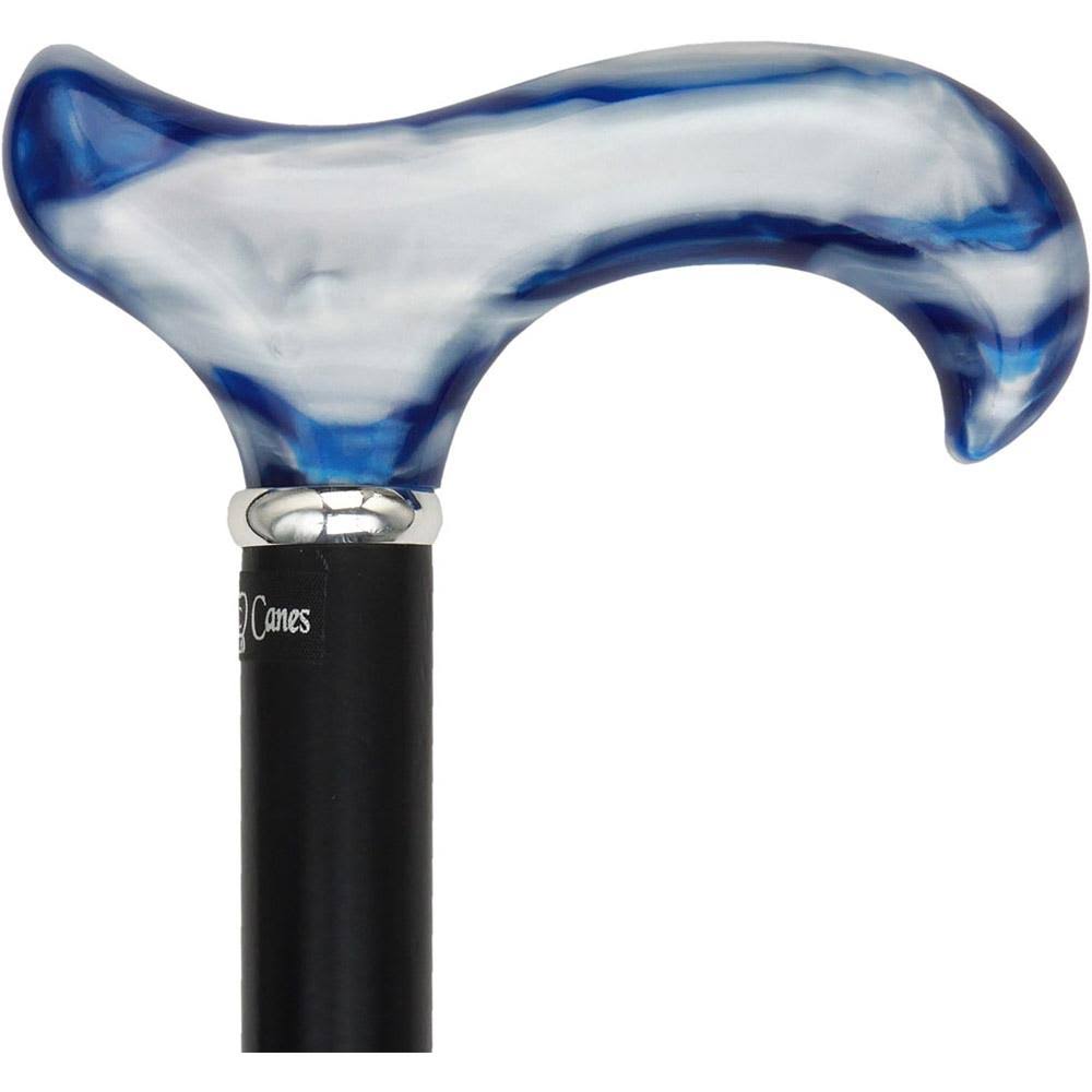 Arctic Blue Derby Walking Cane with Black Beechwood Shaft T31574