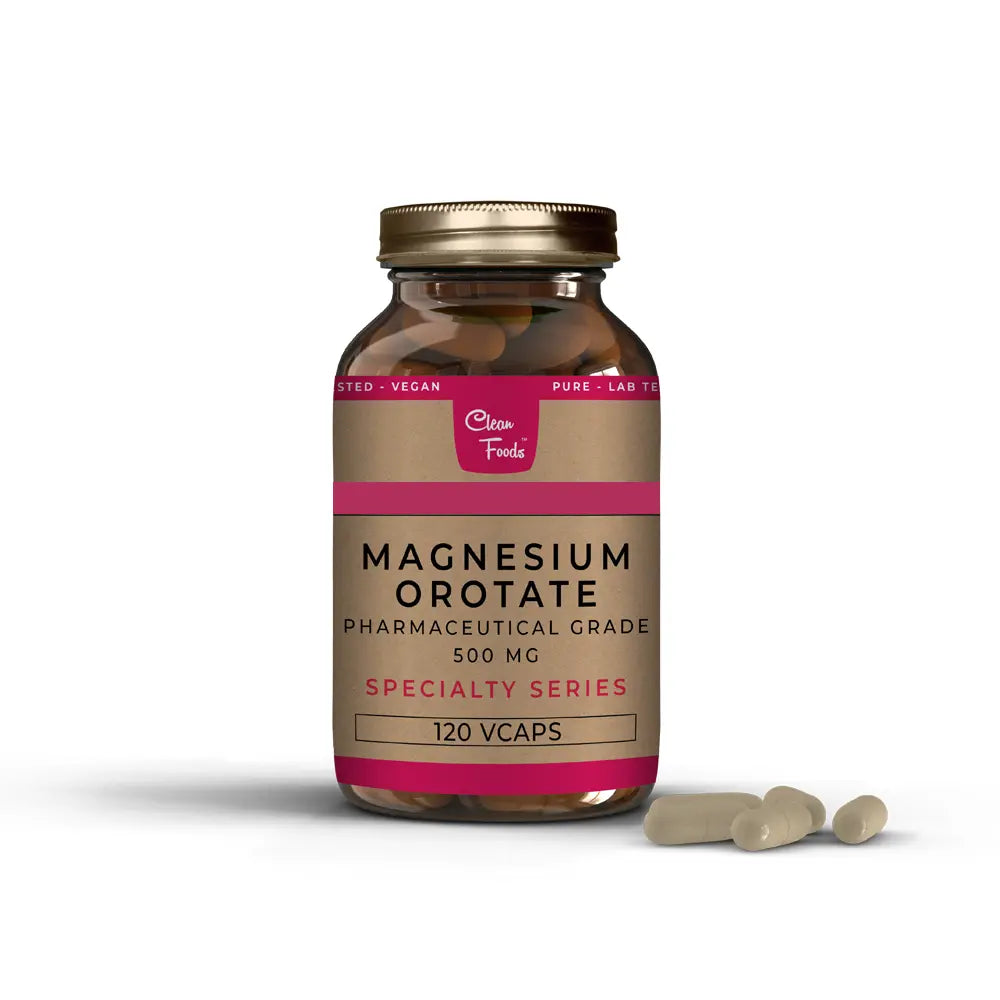 Magnesium Orotate 500mg 120 Capsules Vegan E971552