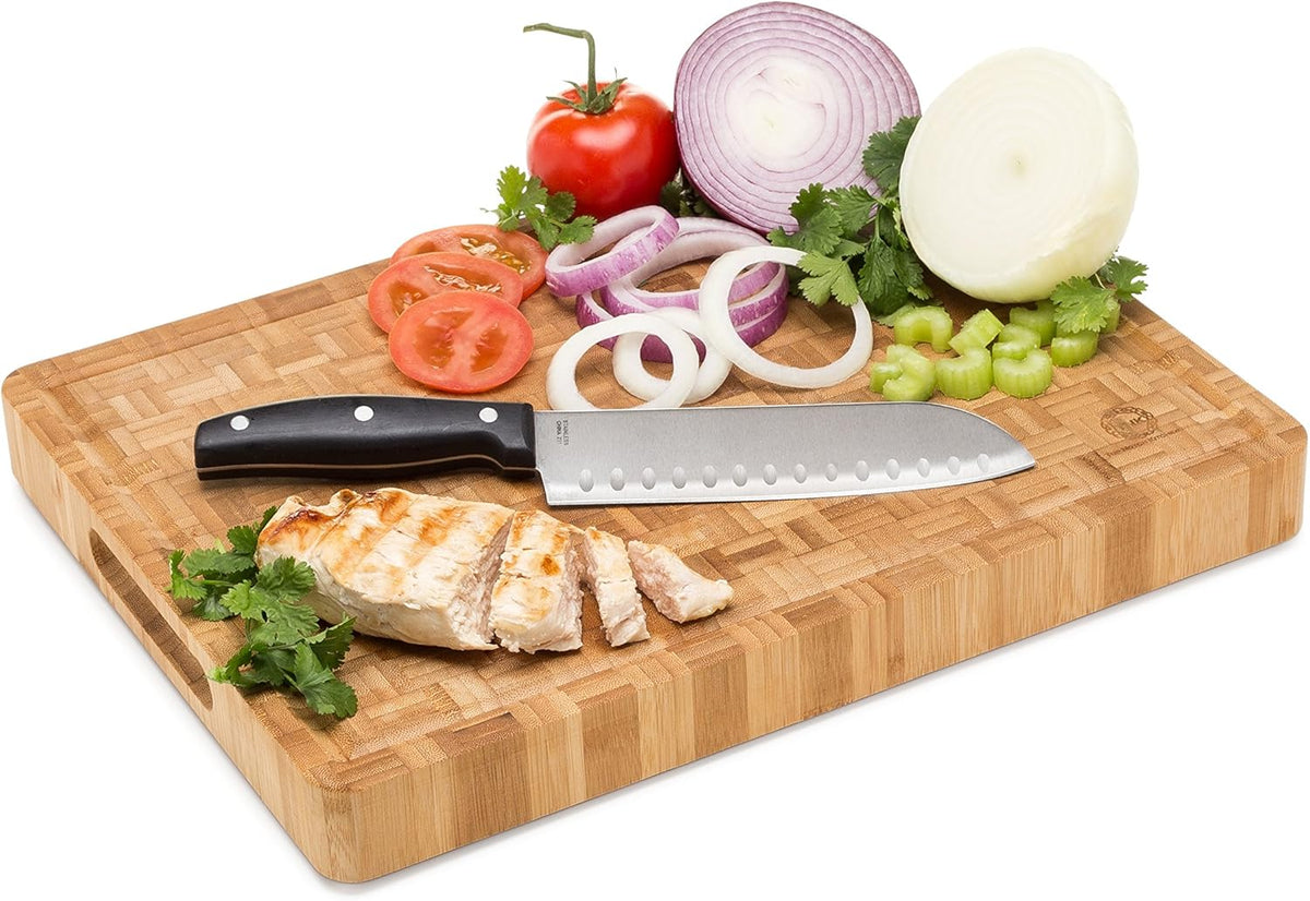 End Grain Bamboo Cutting Board, Extra Large, Pack of 2 A66831