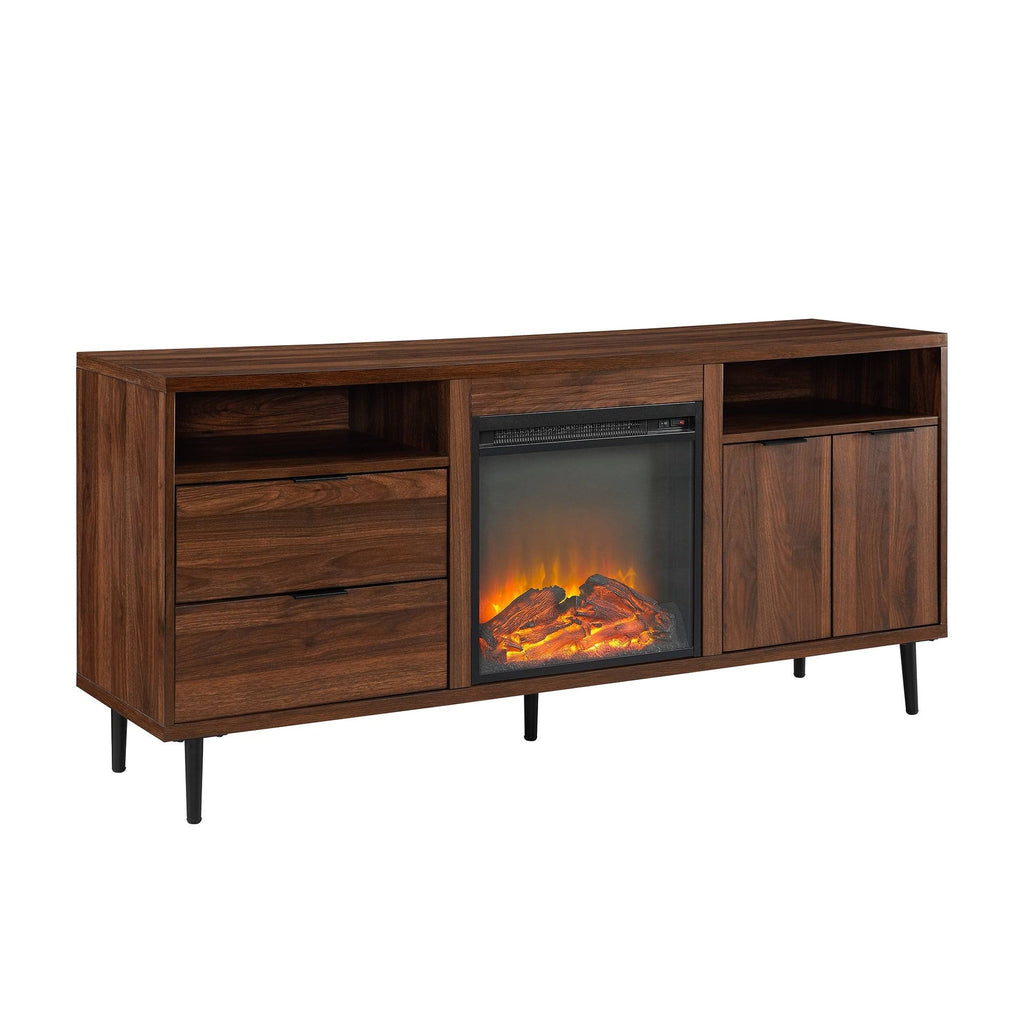 Slate Grey Fireplace TV Console V63400