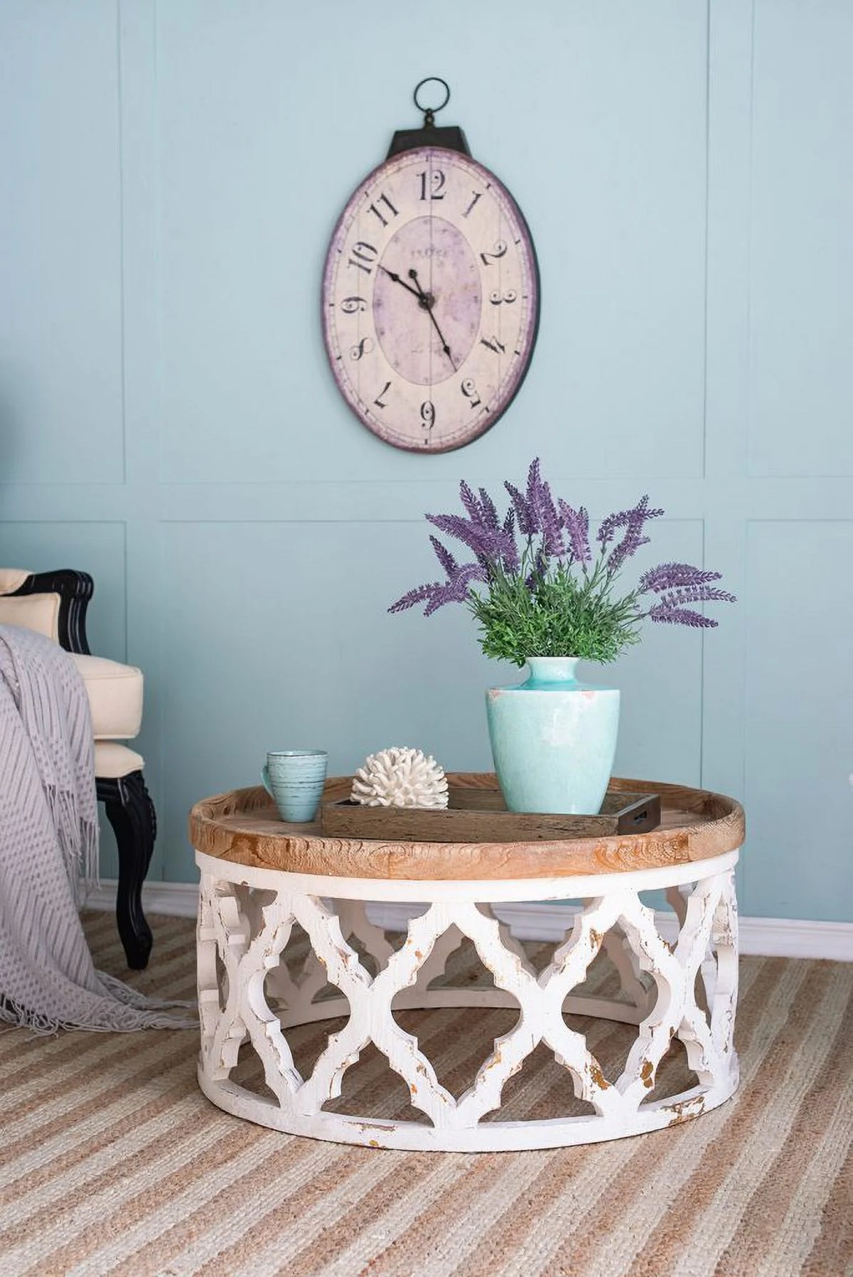 Round White Coffee Table R55332