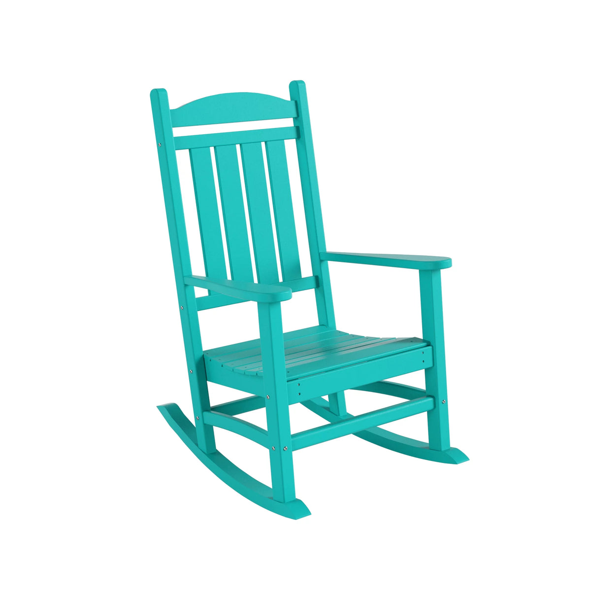 Plastic Outdoor Rocking Chairs Set of 2, Turquoise V347