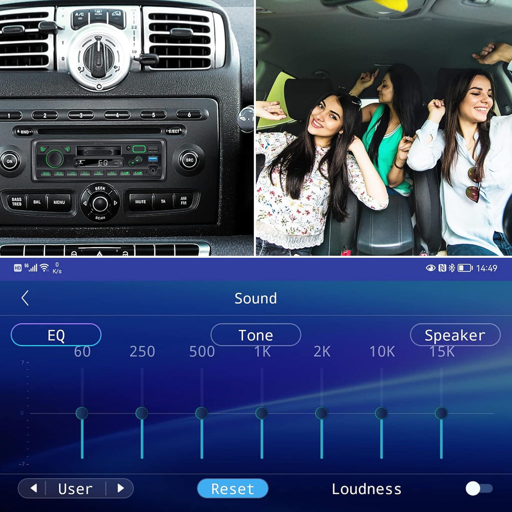 Single Din Car Stereo with Bluetooth MP3 Player, Pack of 2 E5006