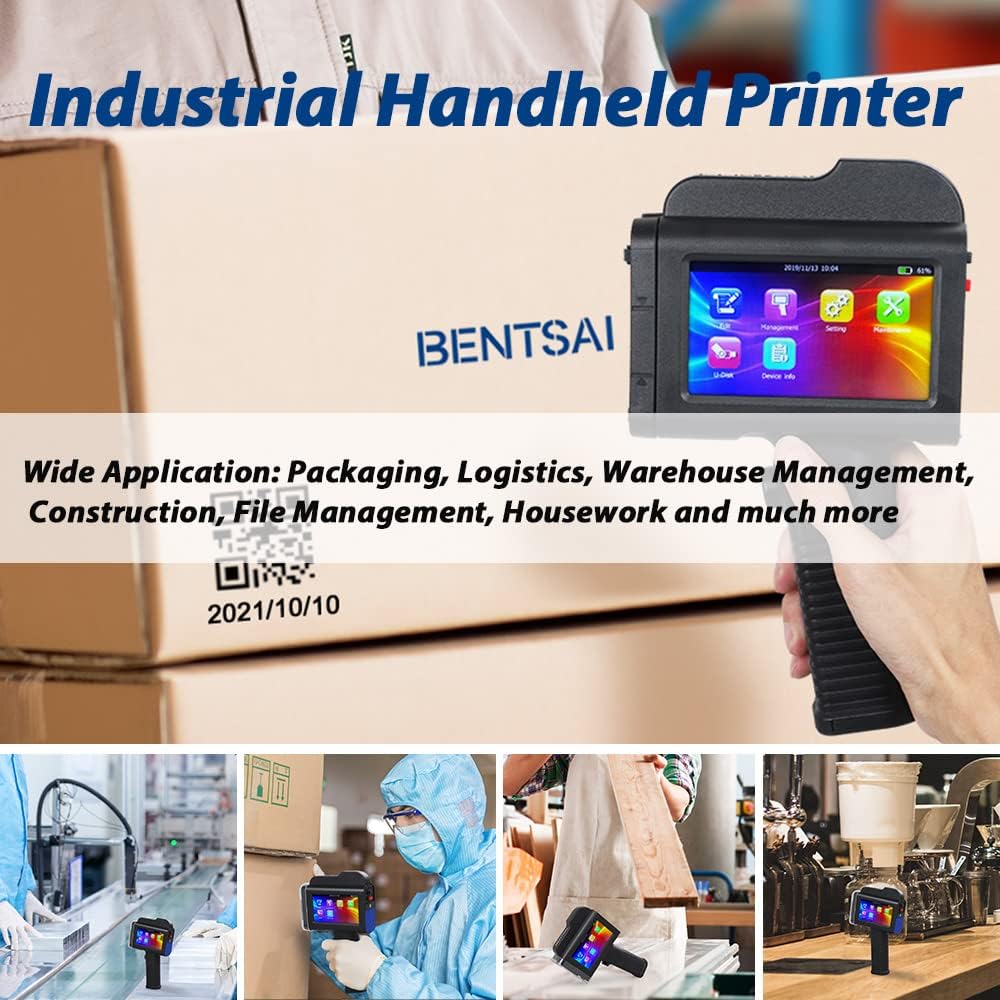 Handheld Inkjet Printer with Solvent Quick Dry Ink A874