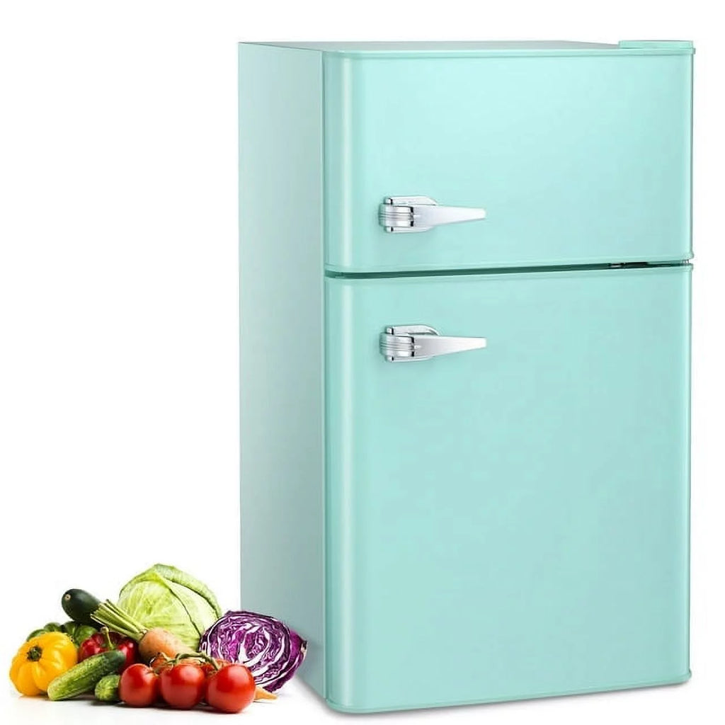 Mini Refrigerator 3.2Cu.Ft Compact Fridge 2-Double Doors with a Freezer M815