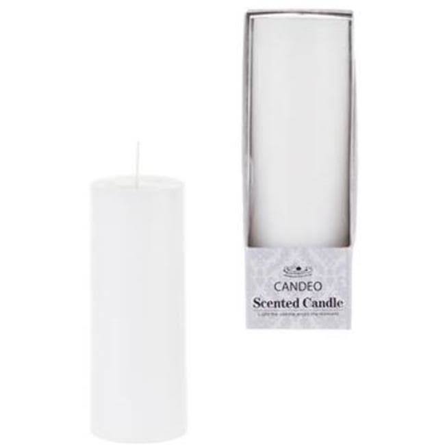 Round Scented Pillar Candle in Box - White - Case of 48 H5881