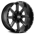 Satin Black/Milled Spokes 20x9 5-127/5-139.7 0mm 87mm Wheels D772