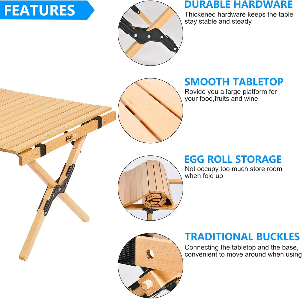 Foldable Wooden Picnic Table with Carry Bag F615