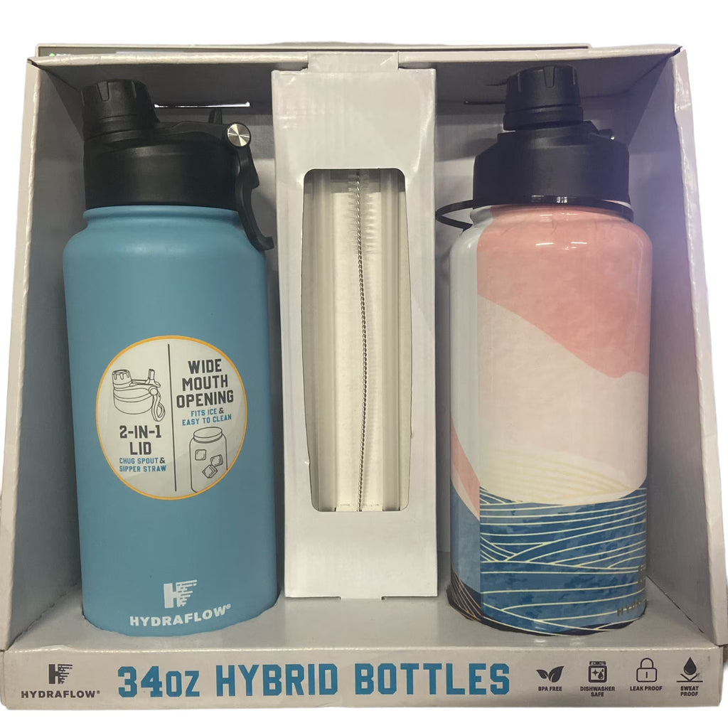 Blue/Pink 34-oz Stainless Steel Insulated Bottles P337902