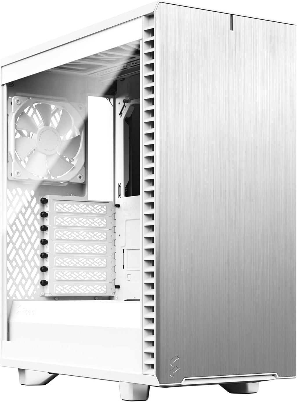 Black Brushed Aluminum/Steel ATX Compact Silent Mid Tower Computer Case C7141