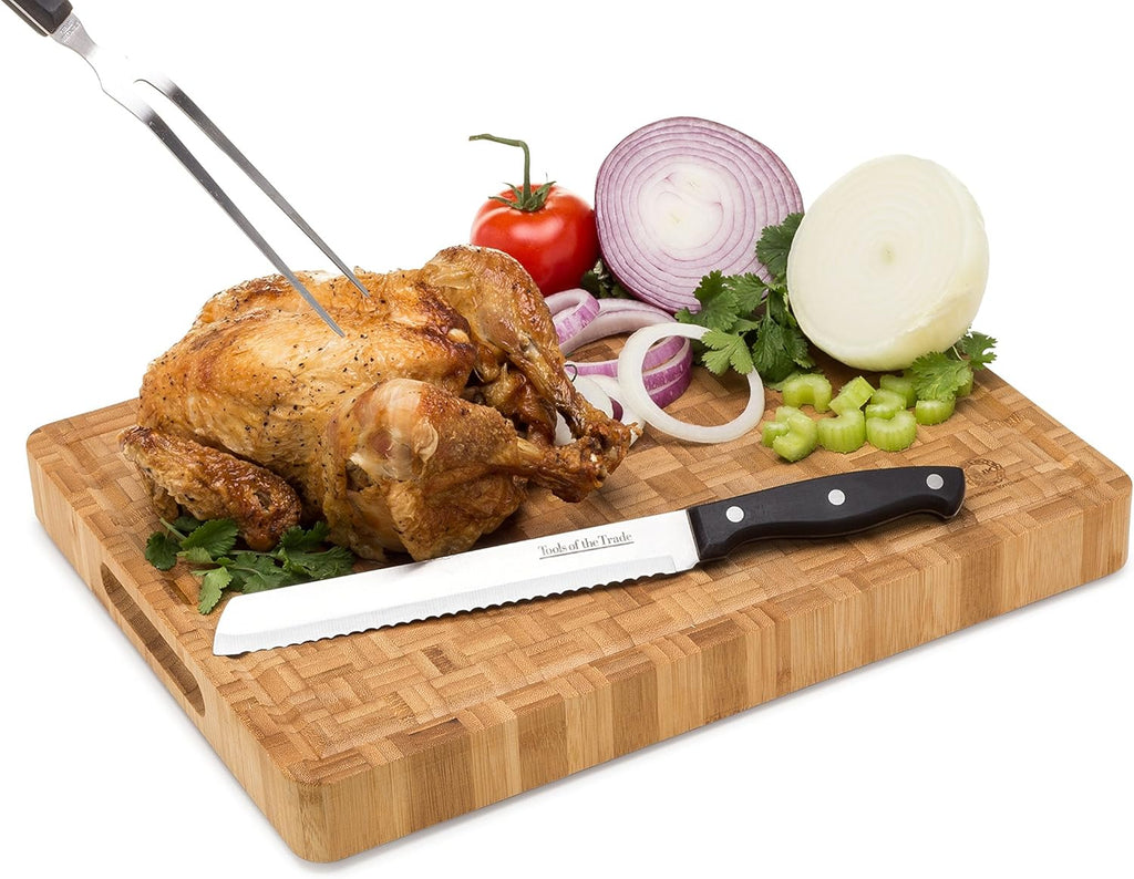 End Grain Bamboo Cutting Board, Extra Large, Pack of 2 A66831