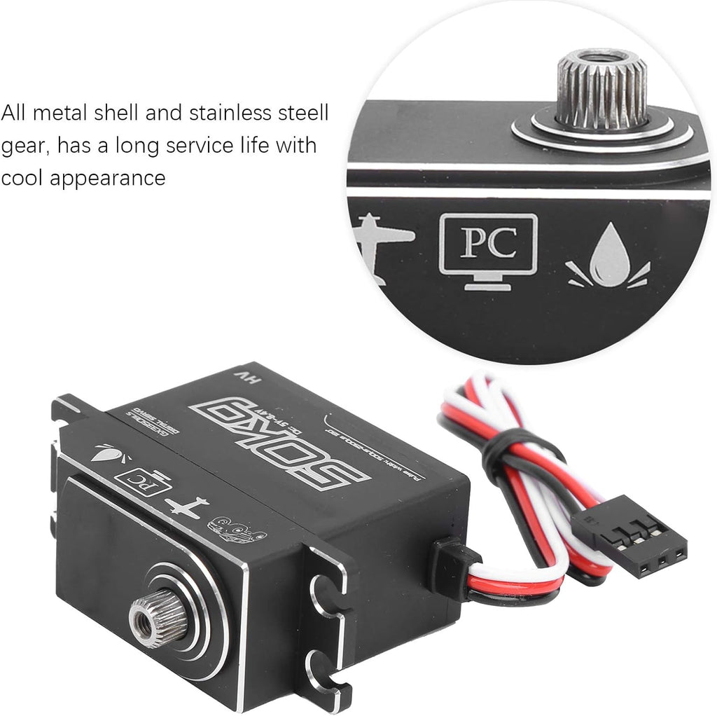 50KG Waterproof Stainless Steel Gear Digital Servo, Pack of 2 M3260
