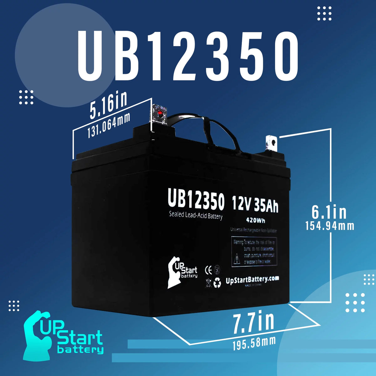 12V 35Ah AGM SLA Sealed Lead Acid Battery V5326