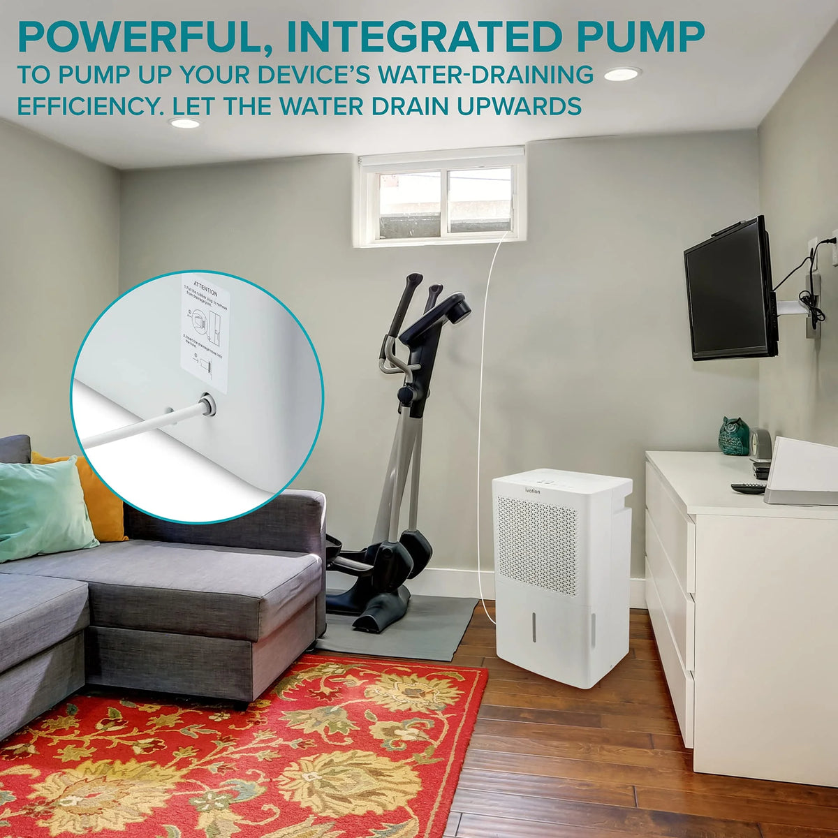 50 Pint Dehumidifier with Pump and Drain Hose W6486