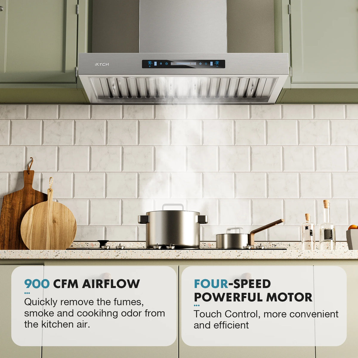 30" Wall Mount Stainless Steel Range Hood L8640