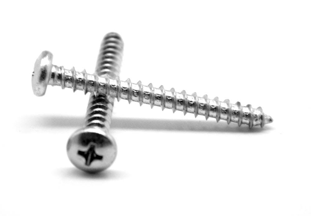 1/4-14 x 3/8 Sheet Metal Screw Phillips Pan Head Type AB Low Carbon Steel Zinc Plated T374