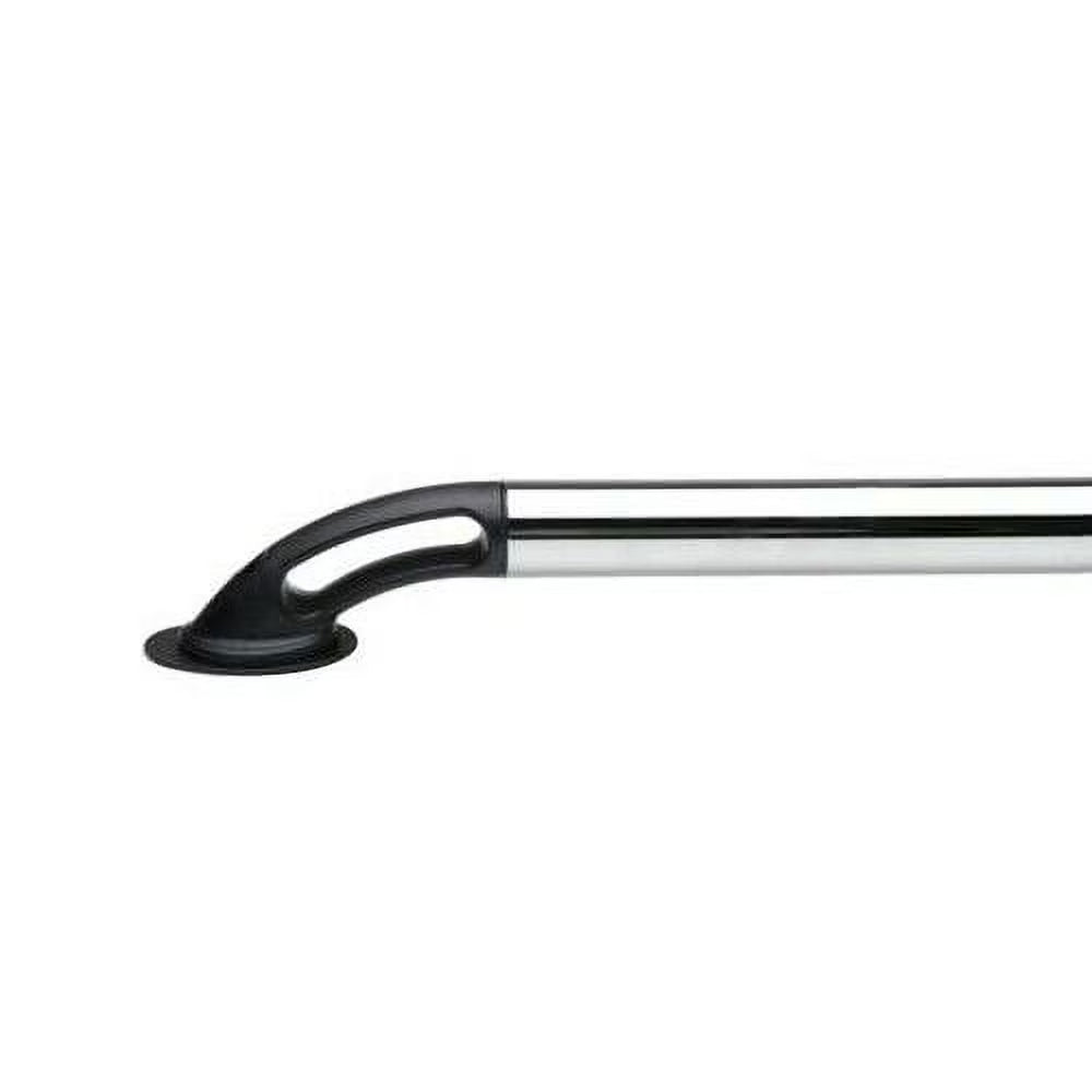 Stainless Steel Side Bed Rail with Black Nylon Casting, Pair I221317