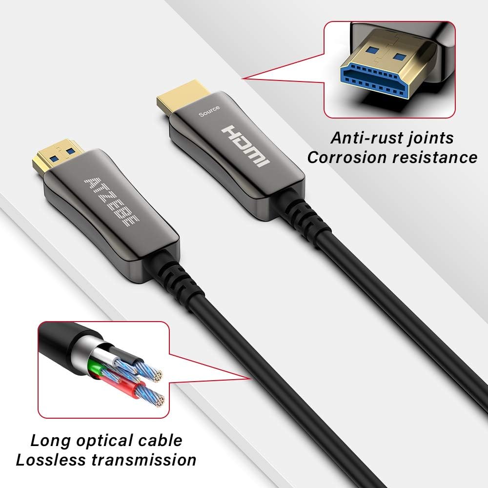 Fiber Optic HDMI Cable 164ft, 4K@60Hz, 18Gbps R177
