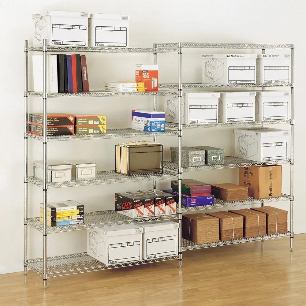 Black 6-Tier Adjustable Wire Shelving Unit M4165