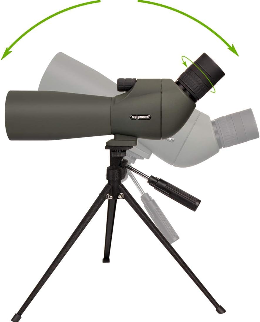 20-60x60 HD Spotting Scope BAK4 45 Degree Angled Eyepiece Telescope with Tripod, Carrying Bag Y634465