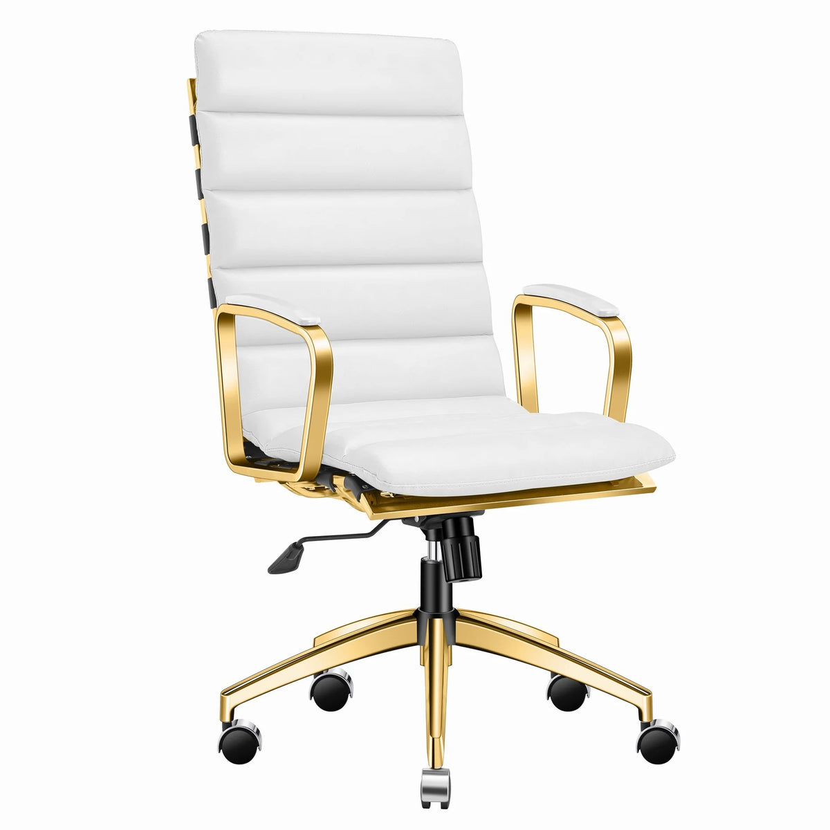High Back Executive Office Chair with Armrest Adjustable Swivel Chair in Vegan Leather Z139218
