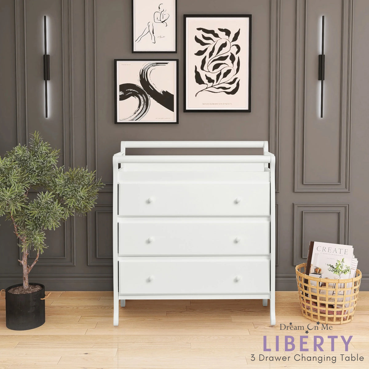 White 3 Drawer Changing Table A282778
