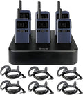 GMRS 2 Way Radio with Earpiece, 6 Pack, 2000mAh Battery V95153