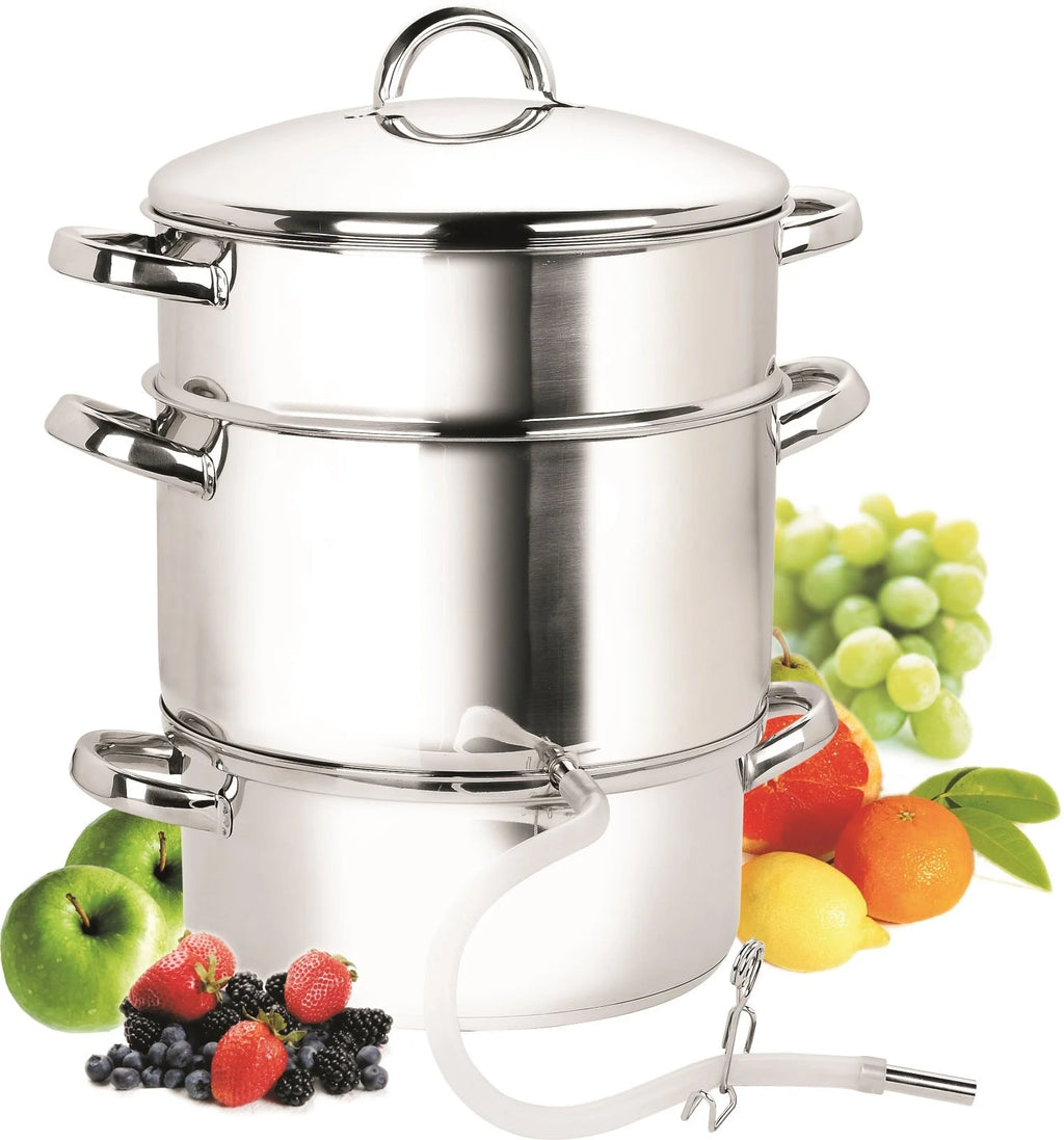 11-Quart Stainless Steel Canning Steamer Pot with Strainer and Lid V88901