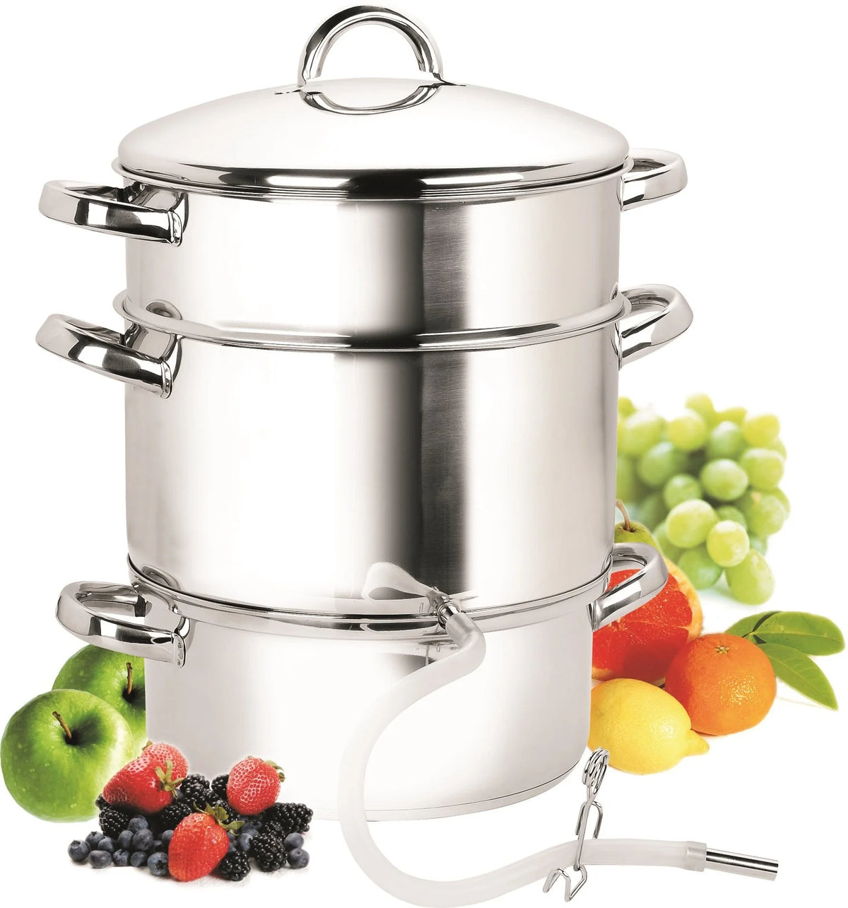 11-Quart Stainless Steel Canning Steamer Pot with Strainer and Lid V88901