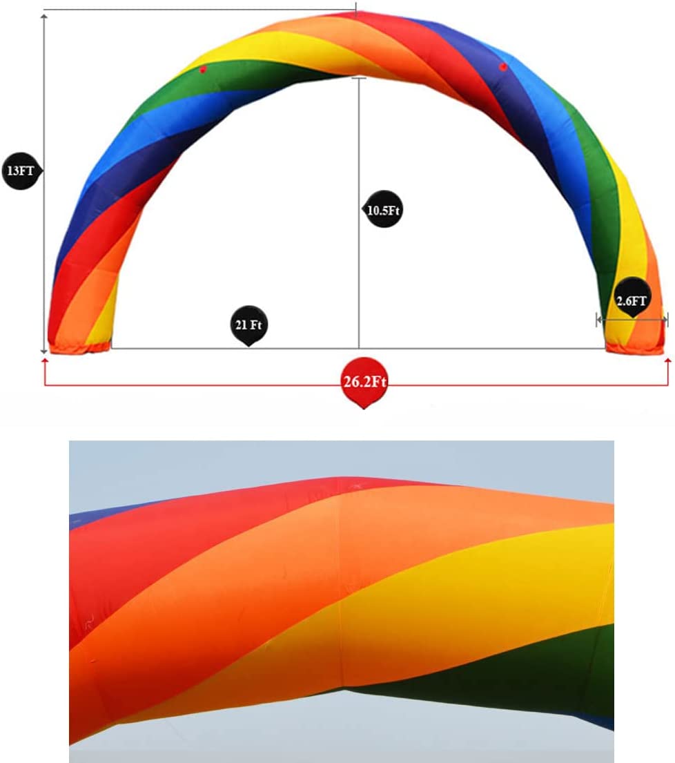 26 feet Inflatable Rainbow Advertising Arch Oxford Cloth N474352
