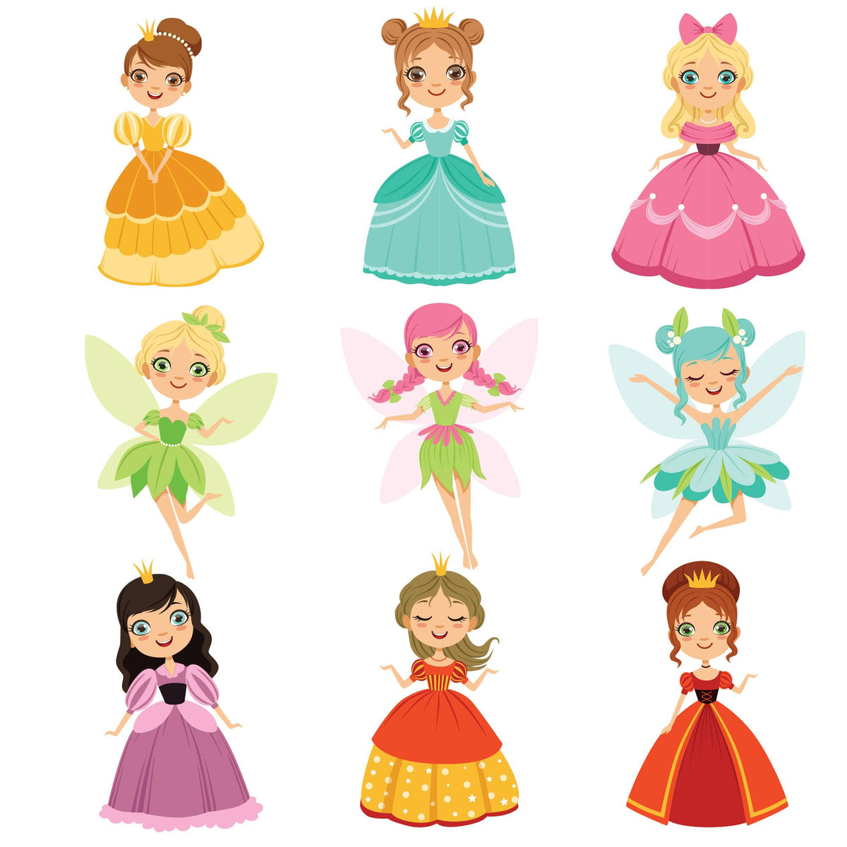 Removable Vinyl Wall Decals 9 Wall Decals (18x22W x 25x22H) C835