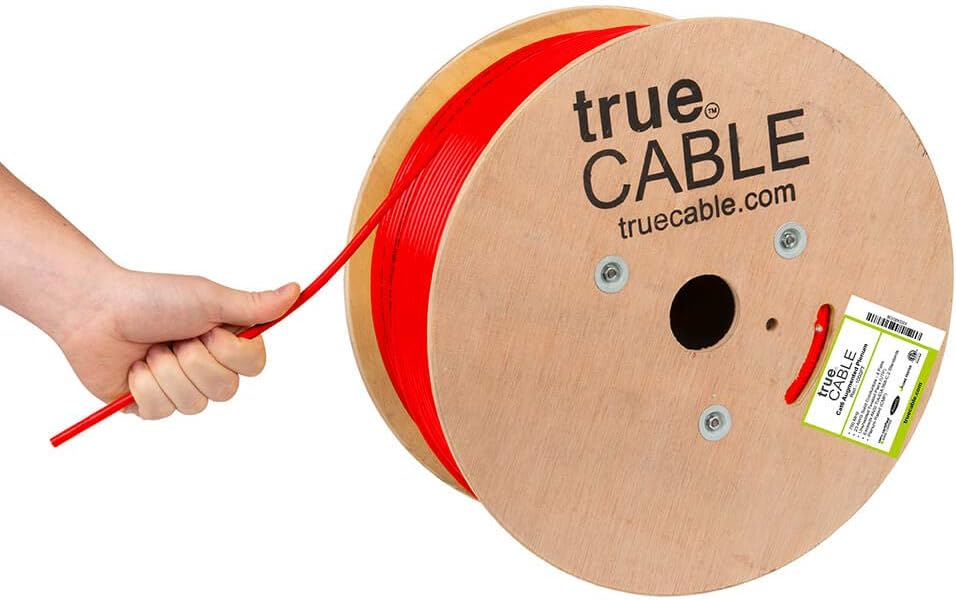 1000ft Black 23AWG 4 Pair Solid Bare Copper Bulk Ethernet Cable R675909