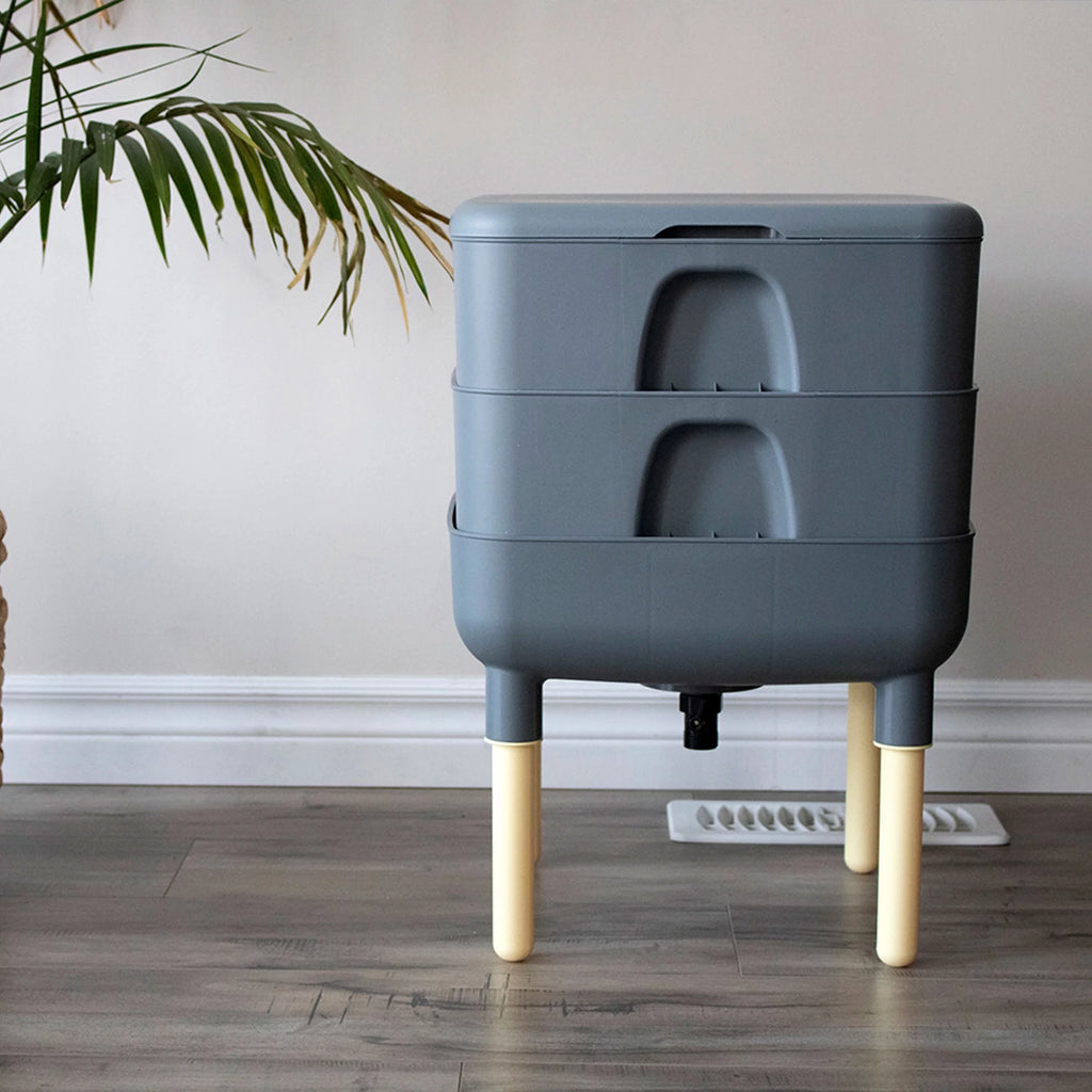 6 Gal Composting Bin System Gray M41712