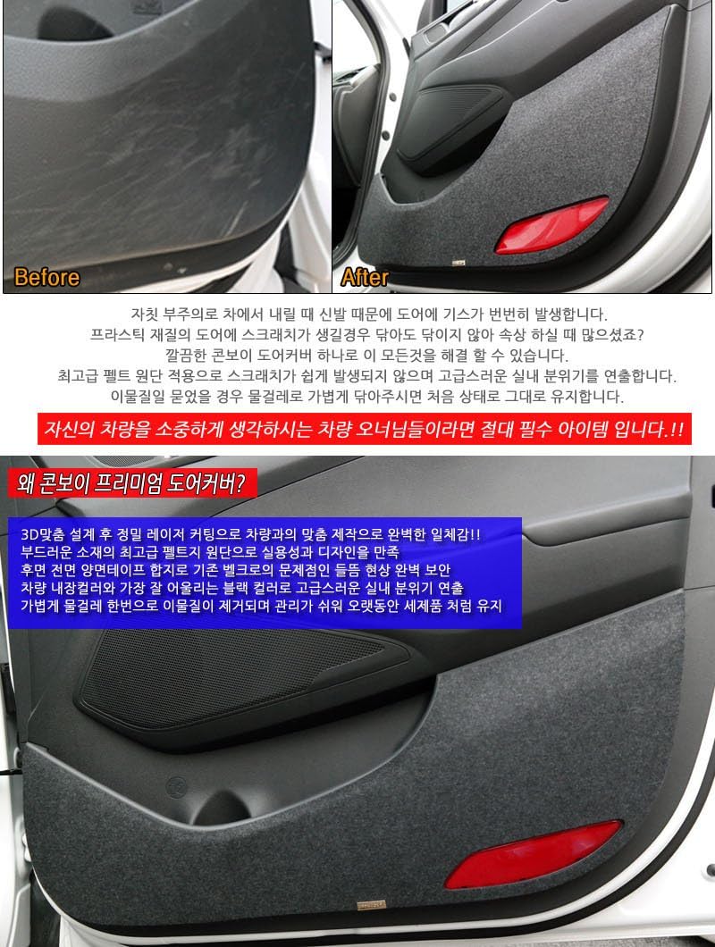 Felt Door Anti Scratch Cover Pack of 2 I6720