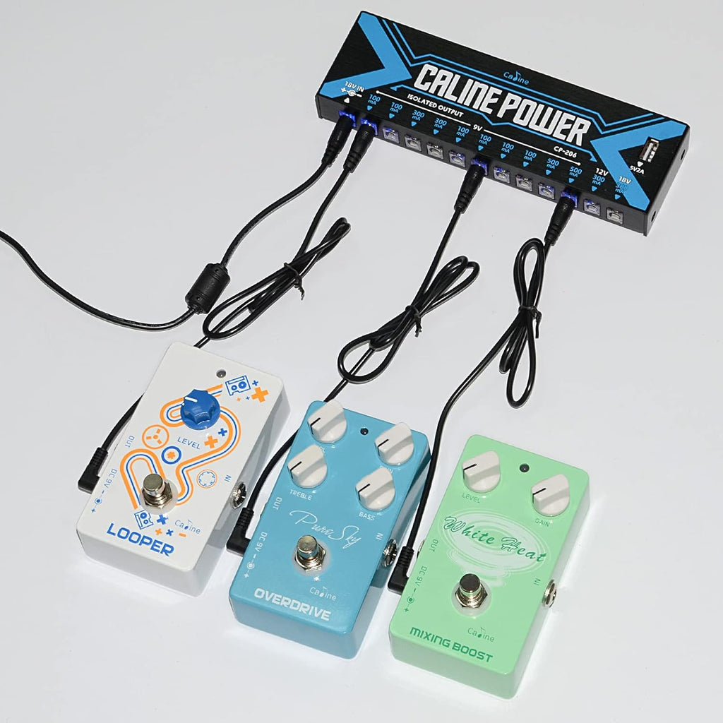 12 Isolated DC Output Guitar Pedal Power Supply with USB Port I623