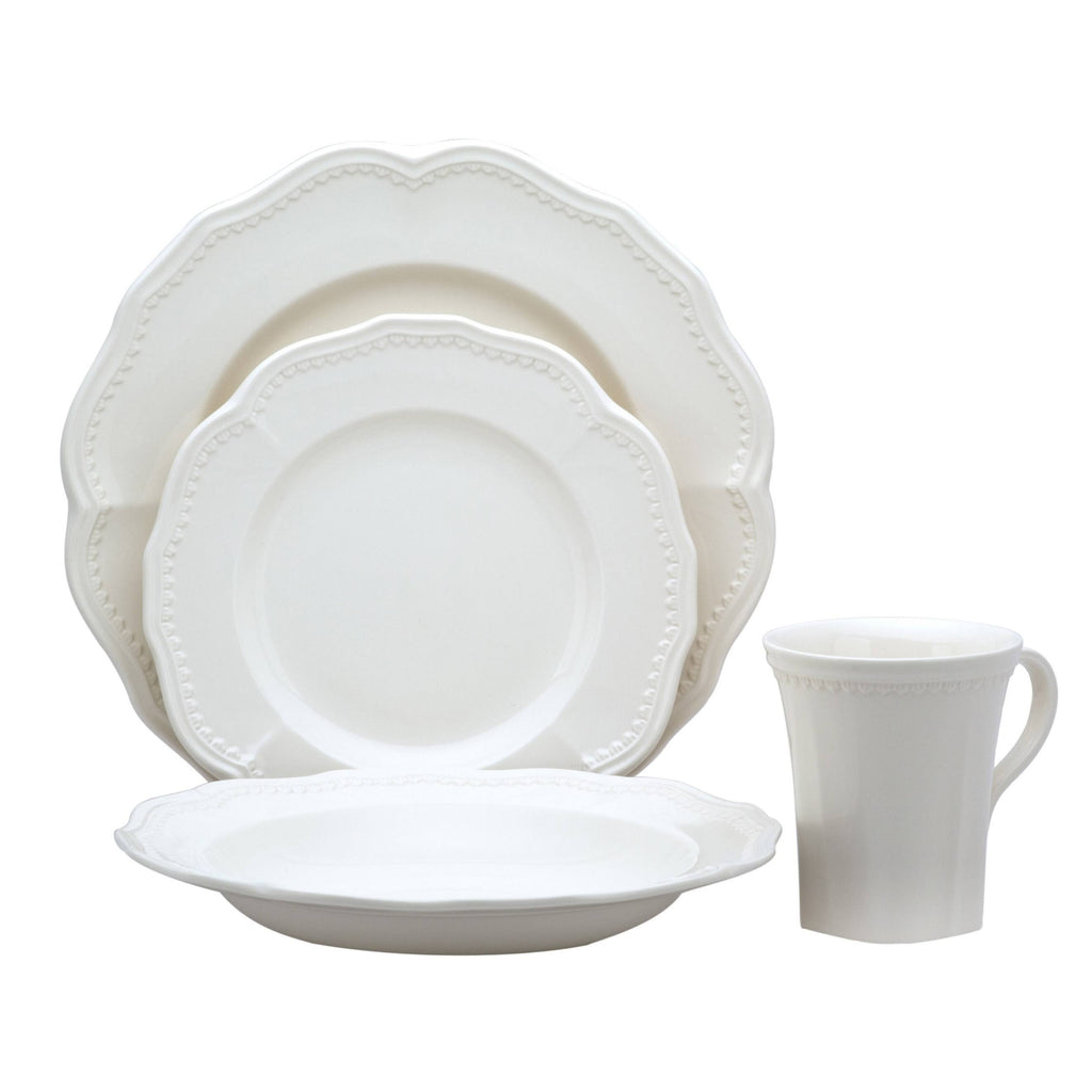 16-Piece White Dining Set H9453