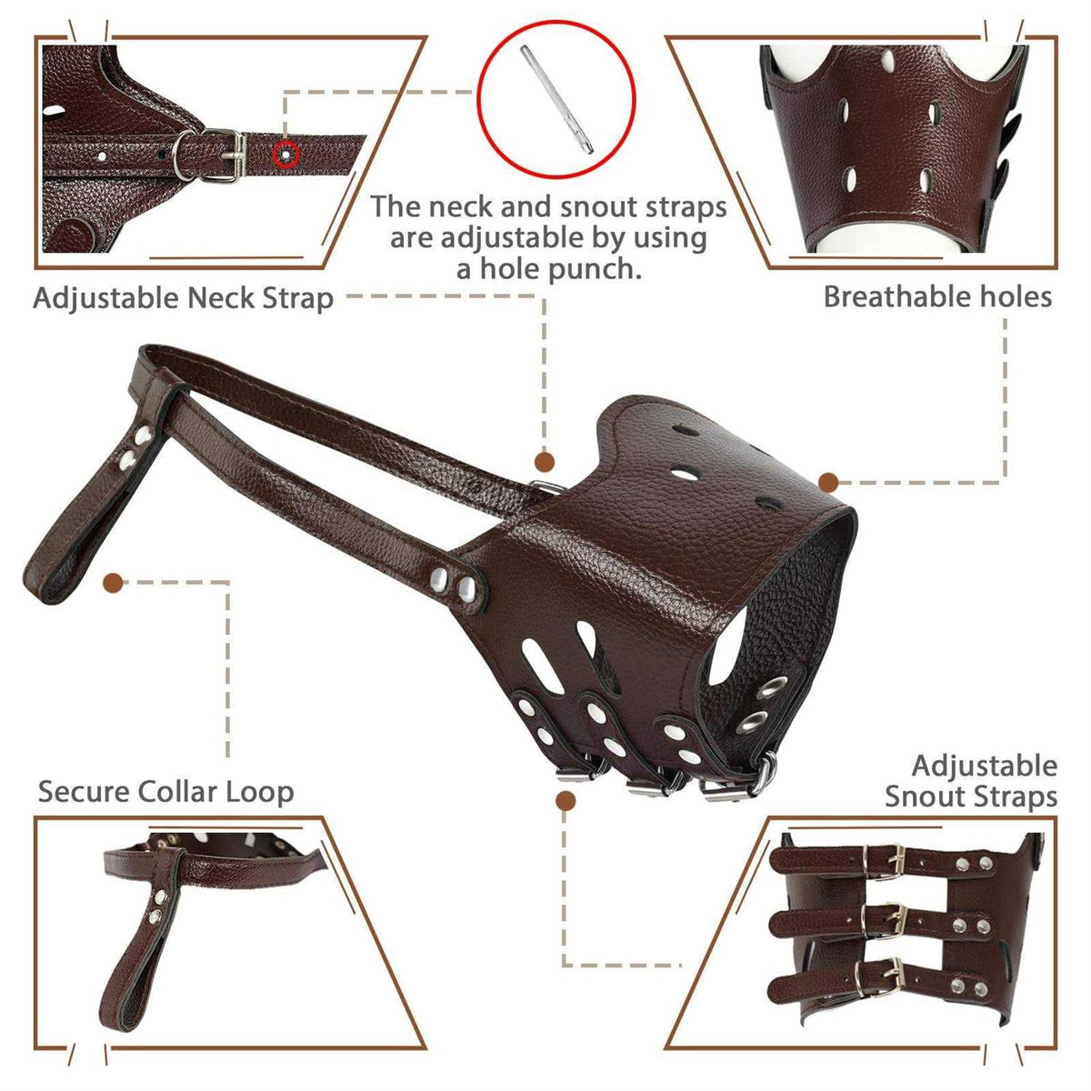 Leather Dog Muzzle A585287