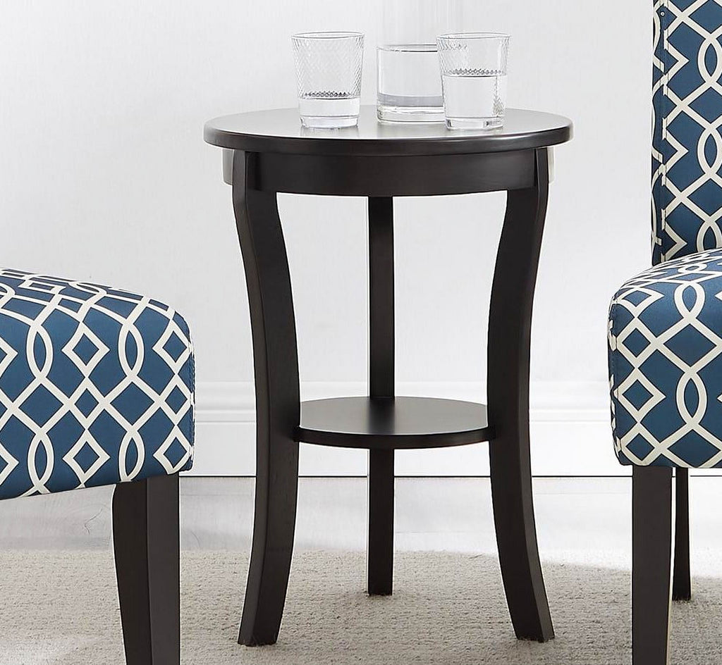 3pc Blue Fabric Upholstered Side Table and 2 Chairs A52363