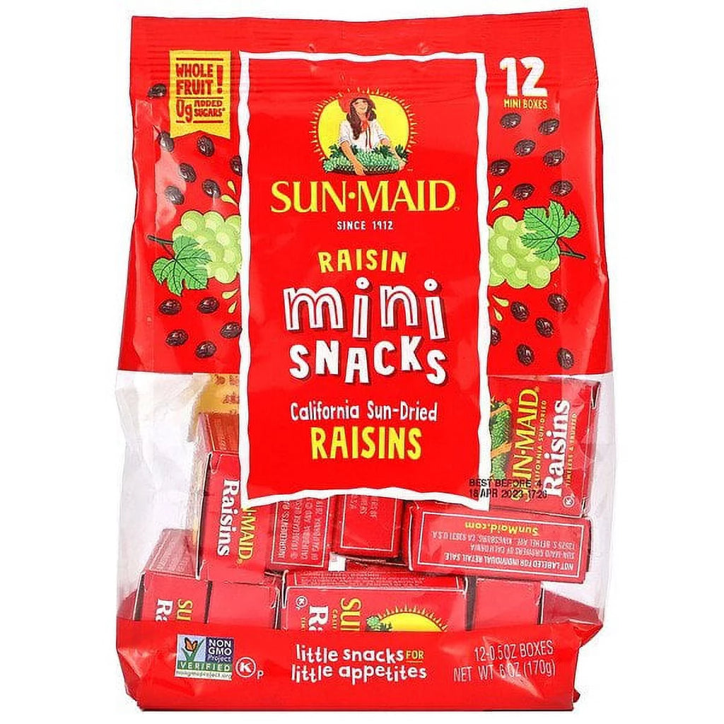 Raisin Mini Snacks 12 Boxes 0.5 oz Pack of 4 R1408