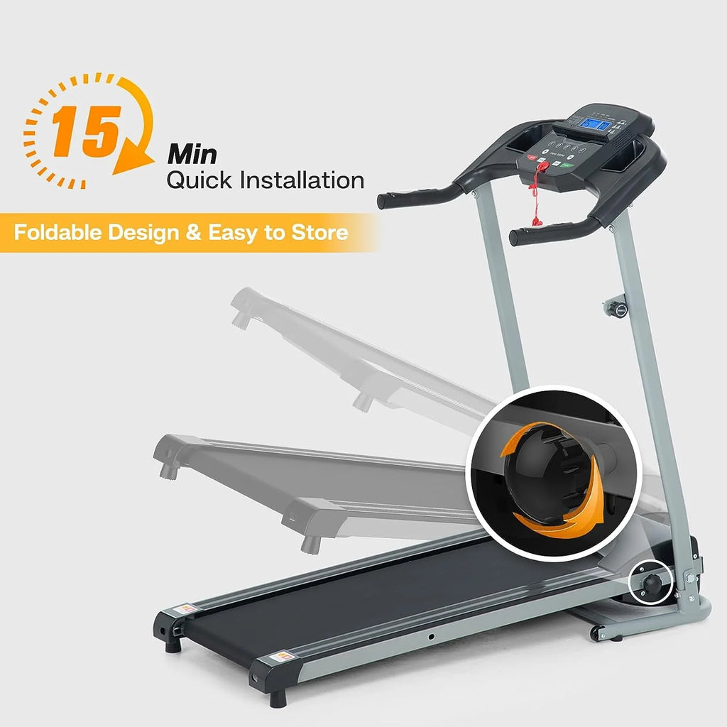 Folding Incline Electric Treadmill Black D42064