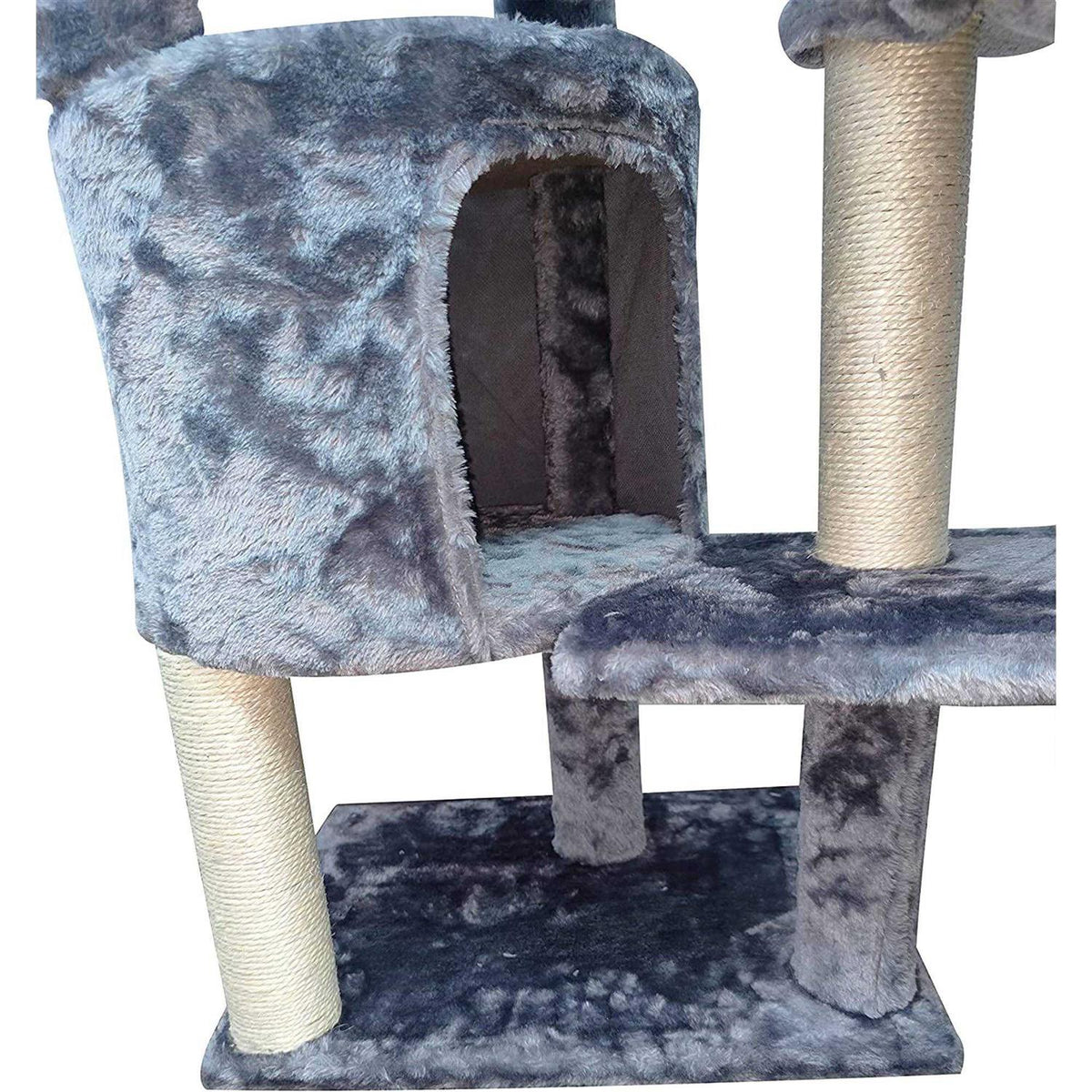 Three Layer Cat Tree with Cat Condo and Two Hammocks G95298