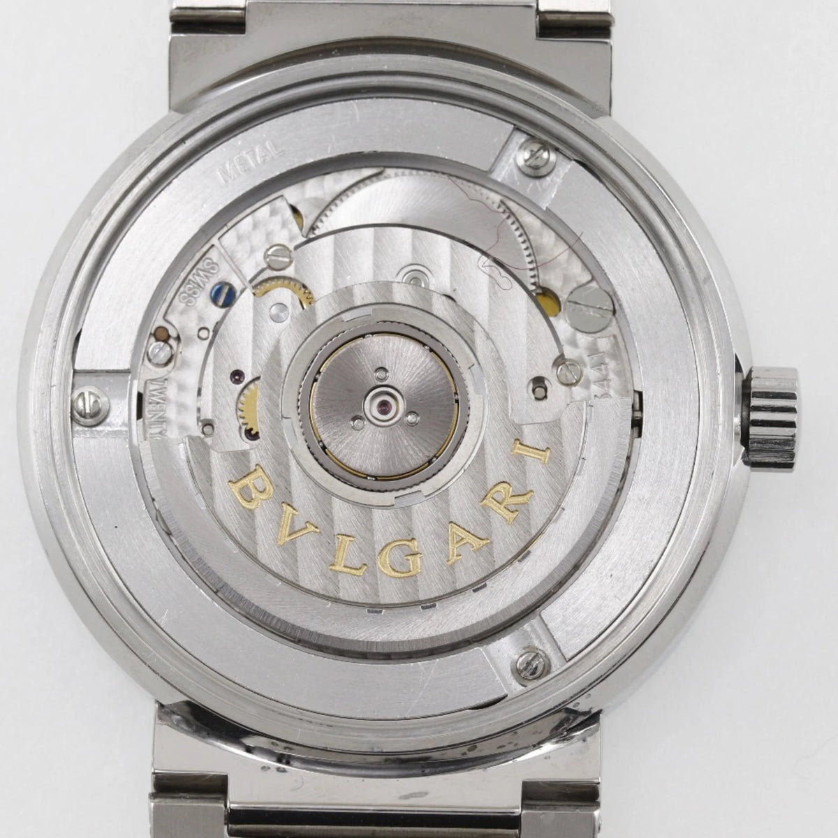 Pre-Owned Stainless Steel Automatic Winding Black Dial Men's Watch D18000